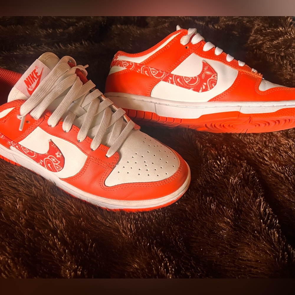 Woman’s dunks (orange paisley)